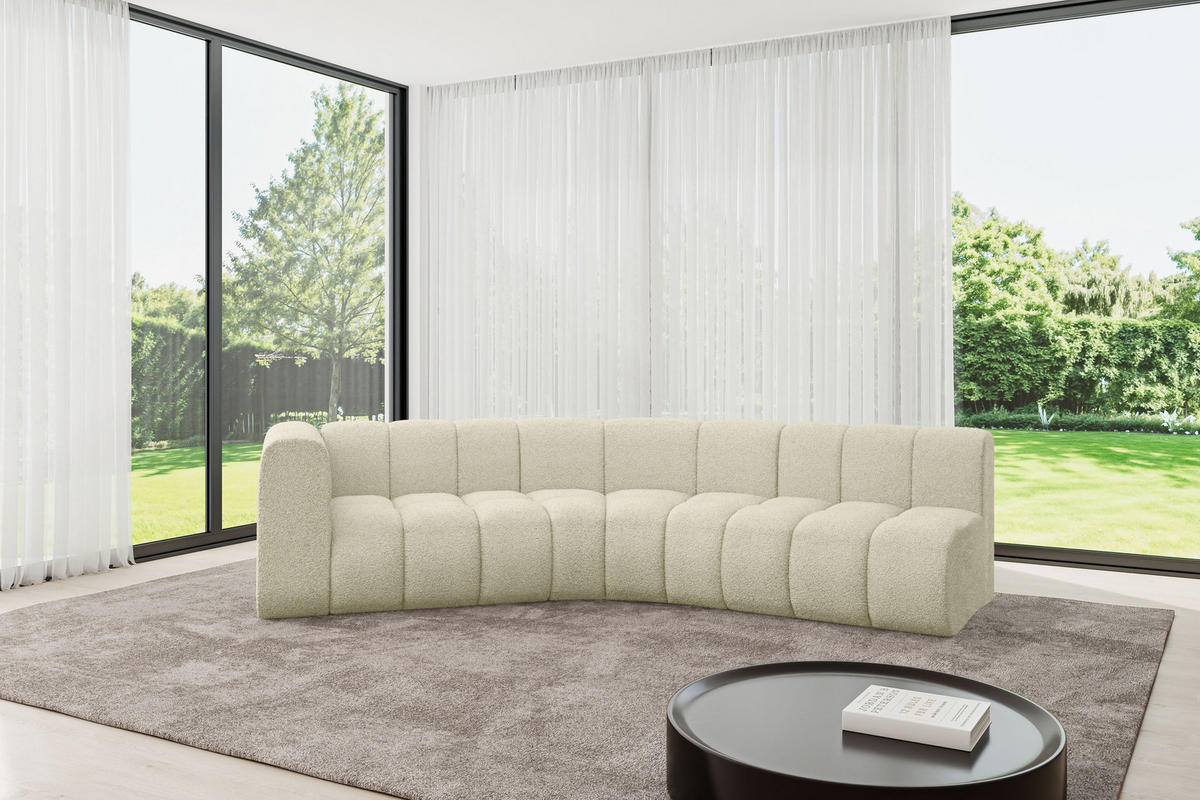 ECKSOFA modulares Sofa Karex-L1 - 308x194x70 cm Beige - Beige, Holzwerkstoff/Textil (308/194cm) - ALTDECOR