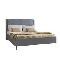 DOPPELBETT Luk III 160/200 cm ohne Matratze, Lattenrost, Bettkasten, grau, grau - Grau, Kunststoff (160/200cm) - Margaret Hadas24