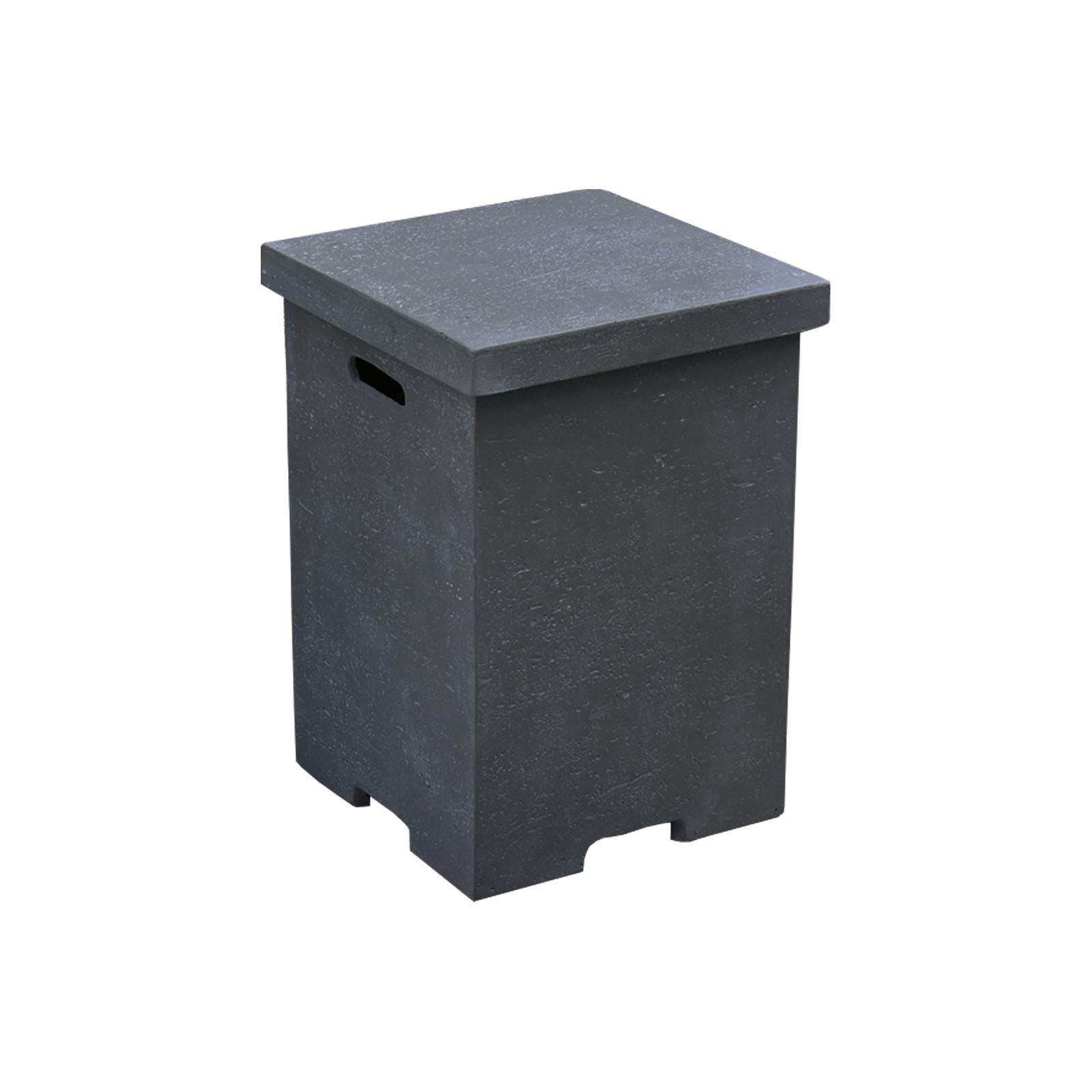 ABDECKUNG für 11 kg Gasflaschen in Beton-Optik dunkelgrau - Dunkelgrau, Stein (51/70/51cm) - Elementi