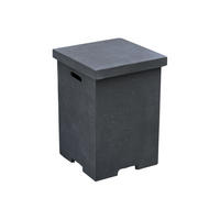 ABDECKUNG für 11 kg Gasflaschen in Beton-Optik dunkelgrau - Dunkelgrau, Stein (51/70/51cm) - Elementi