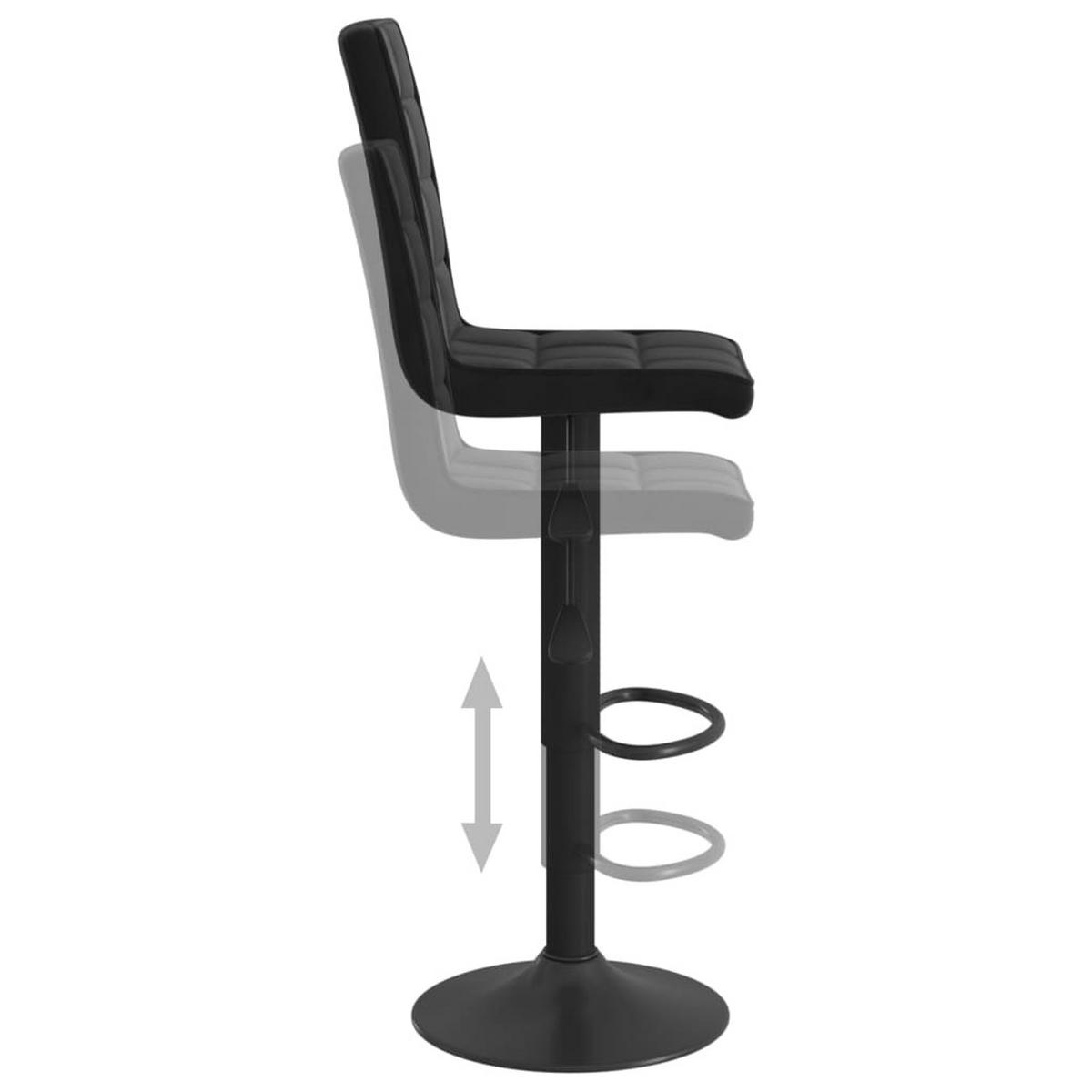 BARHOCKER 2 Stk. Schwarz Samt - Schwarz, Textil (52/124.5/40cm) - vidaXL