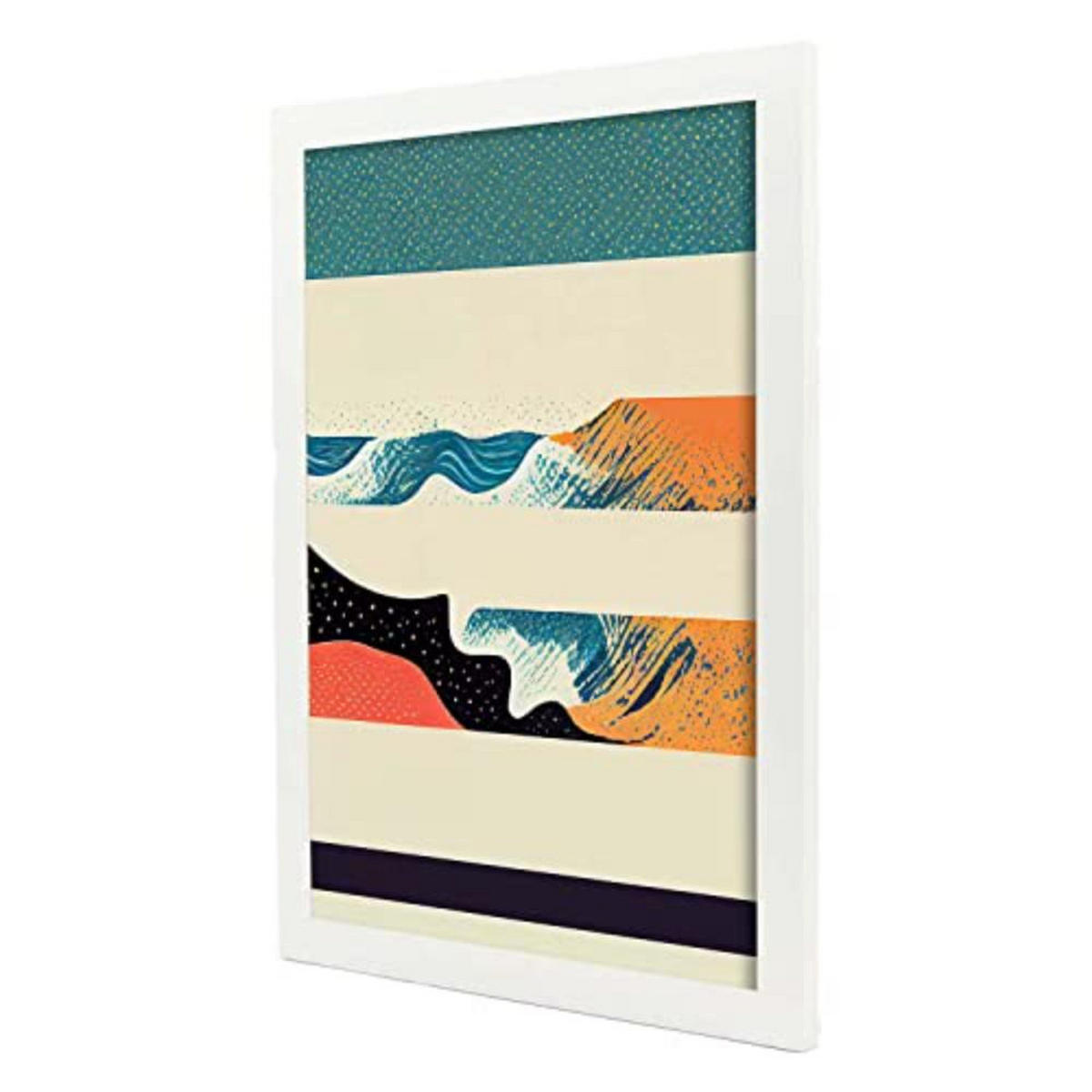 POSTER Set mit 4 Vogel im Abstrakt Moderne Galaxien A3 Weißer Rahmen - Weiß, Papier (29.7/3cm) - Nacnic