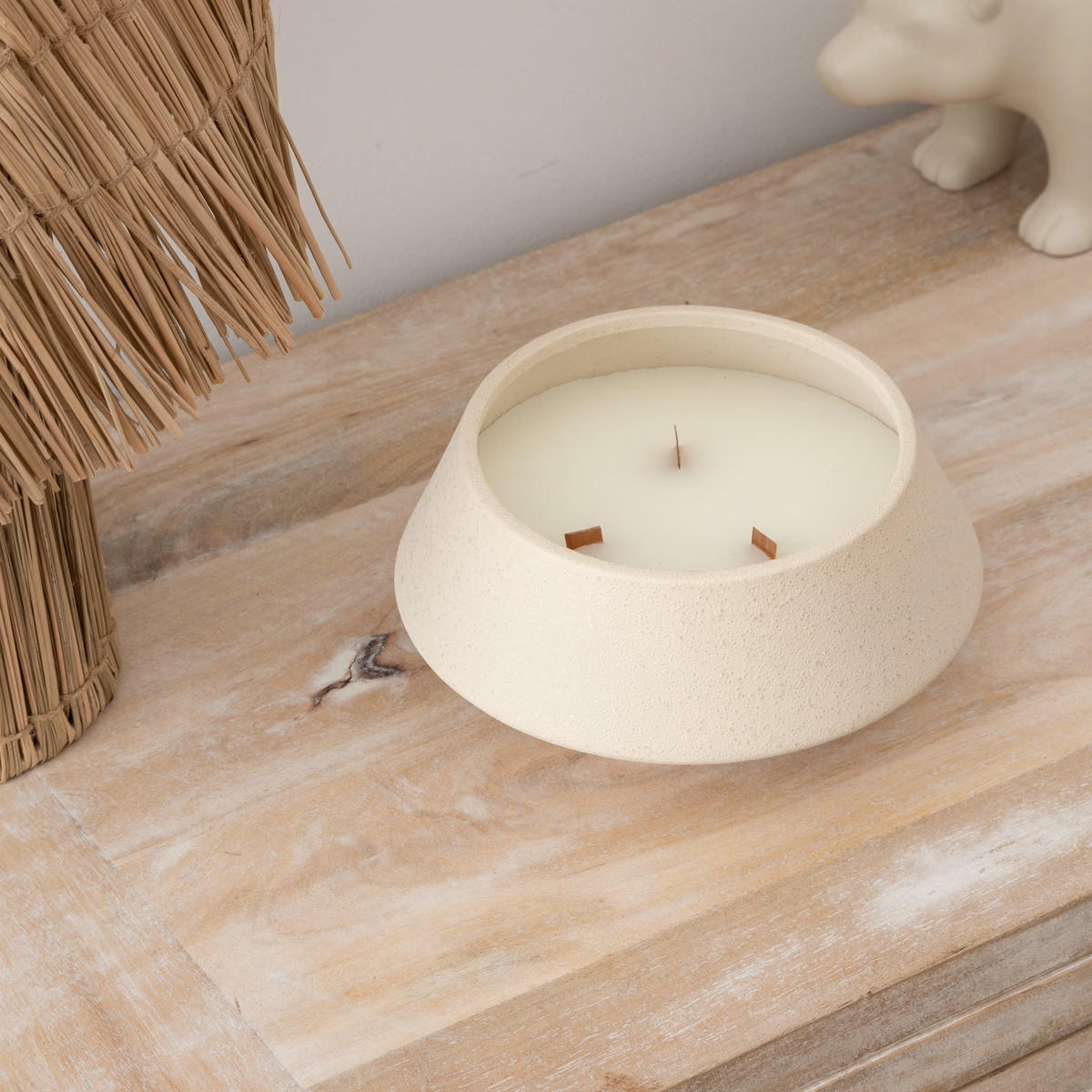 DUFTKERZE Inu 580 g - Weiß, Keramik (18/9cm) - Atmosphera Createur d´interieur