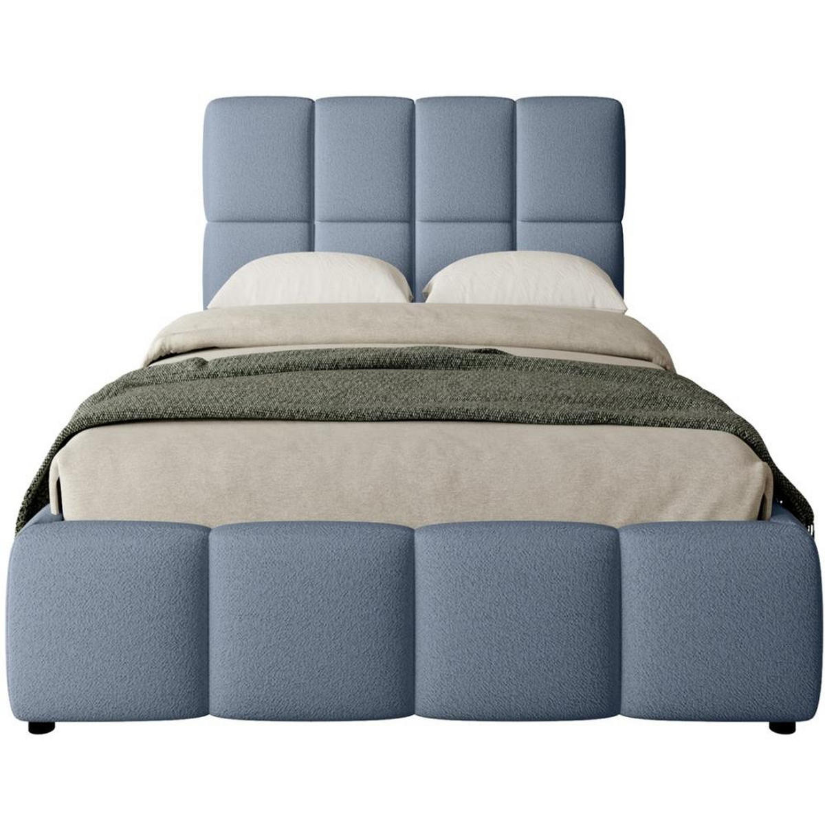 POLSTERBETT Nostro mit Bettkasten 140x200 cm hellblau - Schwarz/Hellblau, Textil (140/200cm) - Beautysofa