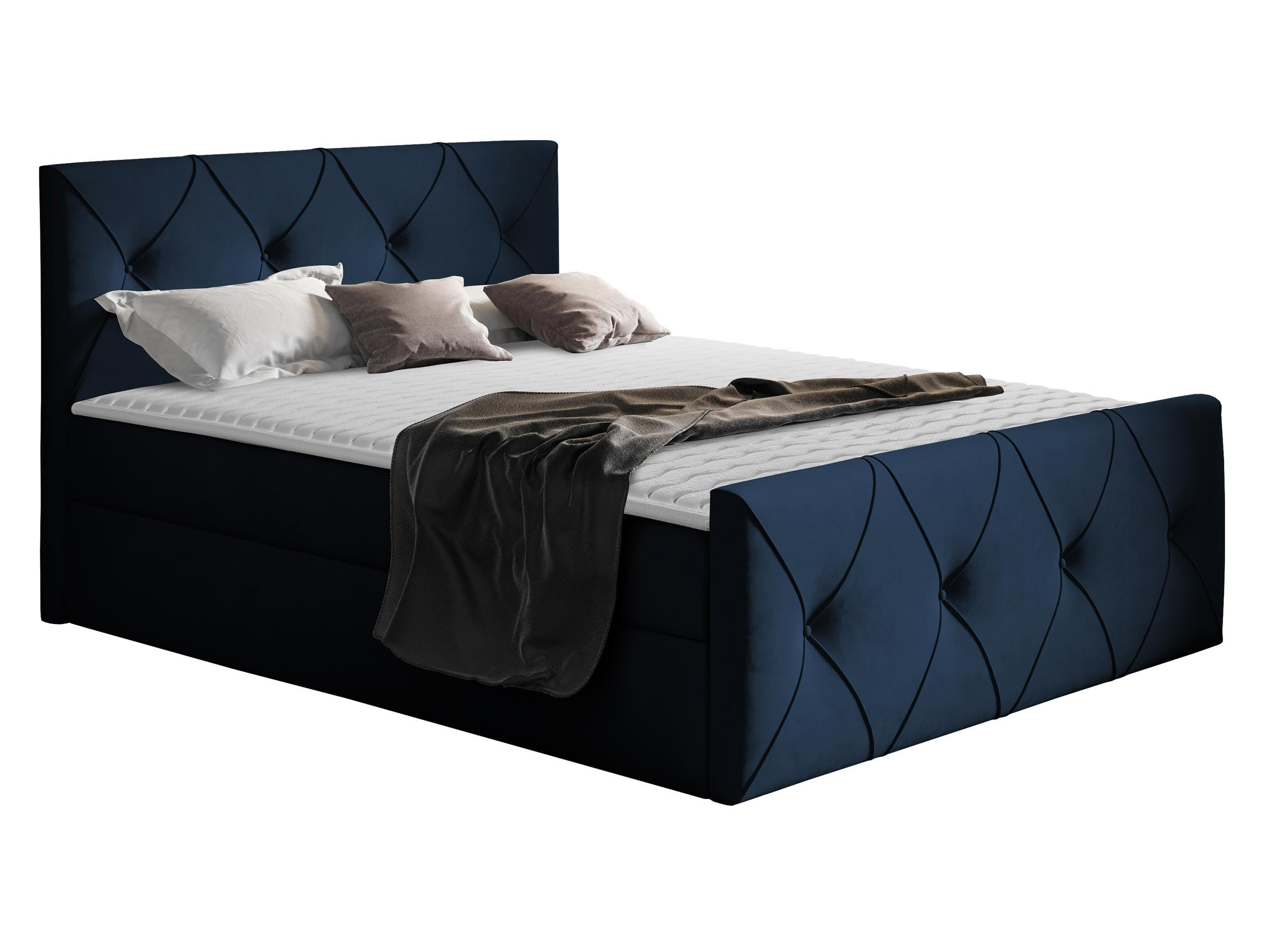 BOXBETT Crystal Lux - Dunkelblau, Holz (140/200cm) - MIRJAN24