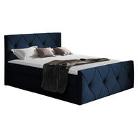BOXBETT Crystal Lux - Dunkelblau, Holz (140/200cm) - MIRJAN24