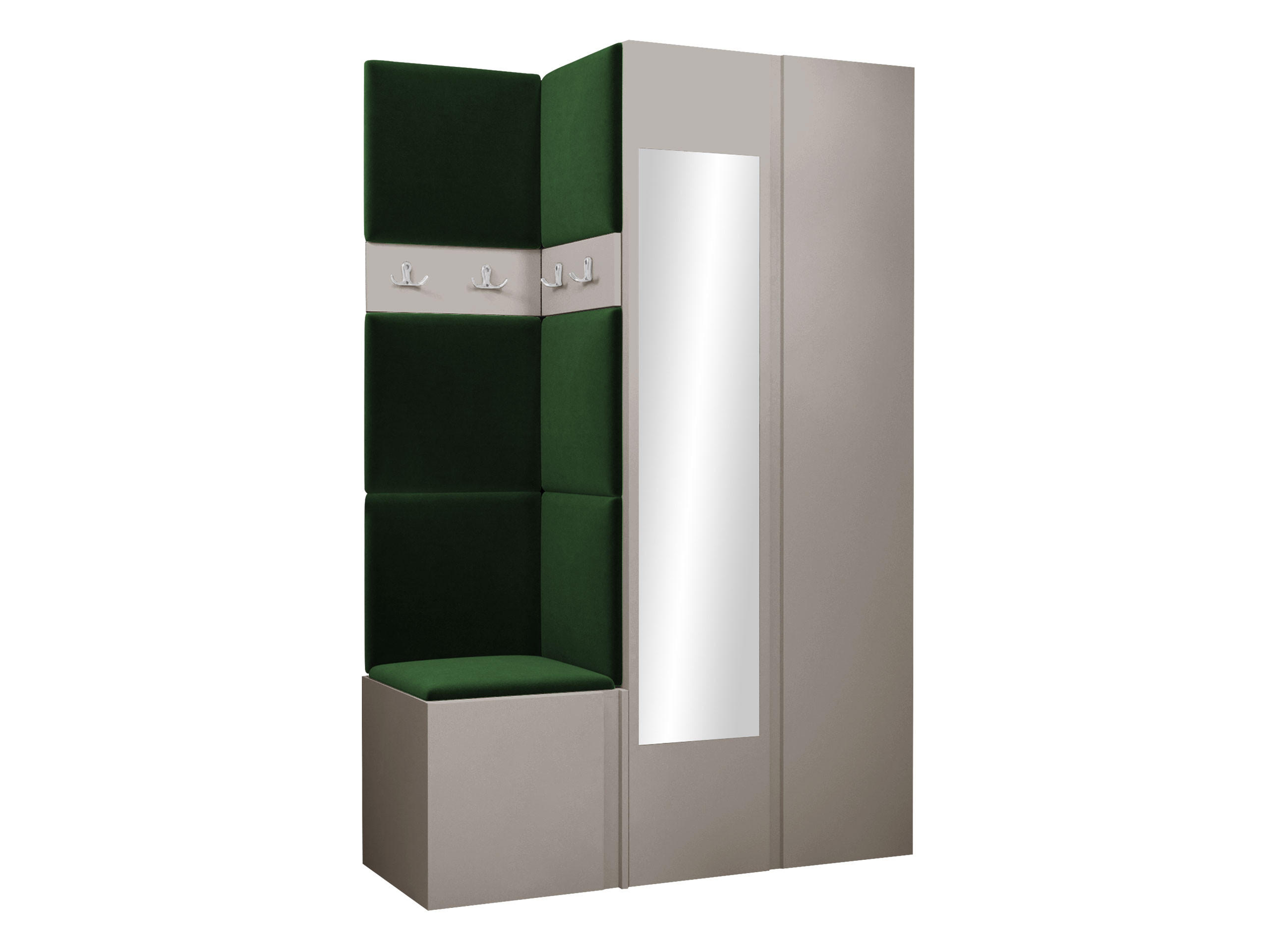 MOBILIER PENTRU HOL Orion XXVI - cașmir/verde, material plastic/compozit lemnos (116/186/46cm) - MIRJAN24