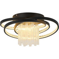 LED stropní svítidlo 48/50/24 cm - černá, kov (50/48/24cm) - Nettlife