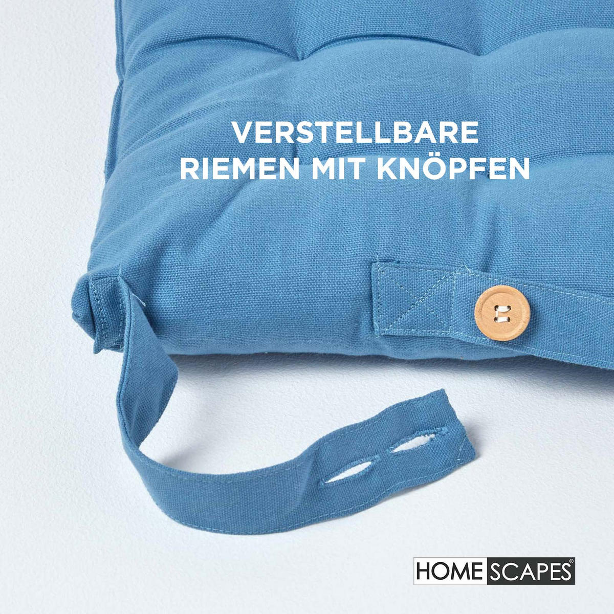 STUHLKISSEN blau 40/40/6,5 cm - Blau, Textil (40/40/6.5cm) - Homescapes