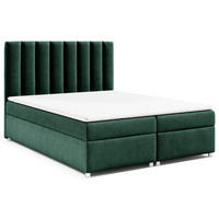 BOXBETT Trinity K-10 Bonellfederkern inkl. Topper - Grün, Holz/Holzwerkstoff (200/200cm) - Best For Home