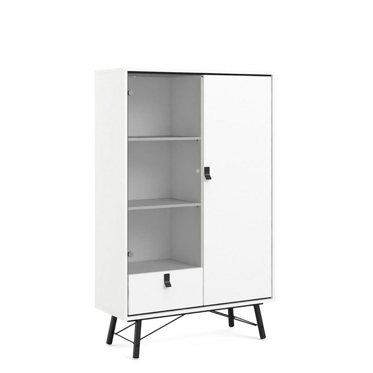 VITRINE Rye Weiß 102/40/162 cm - Weiß, Holzwerkstoff (102/162/40cm) - ebuy24