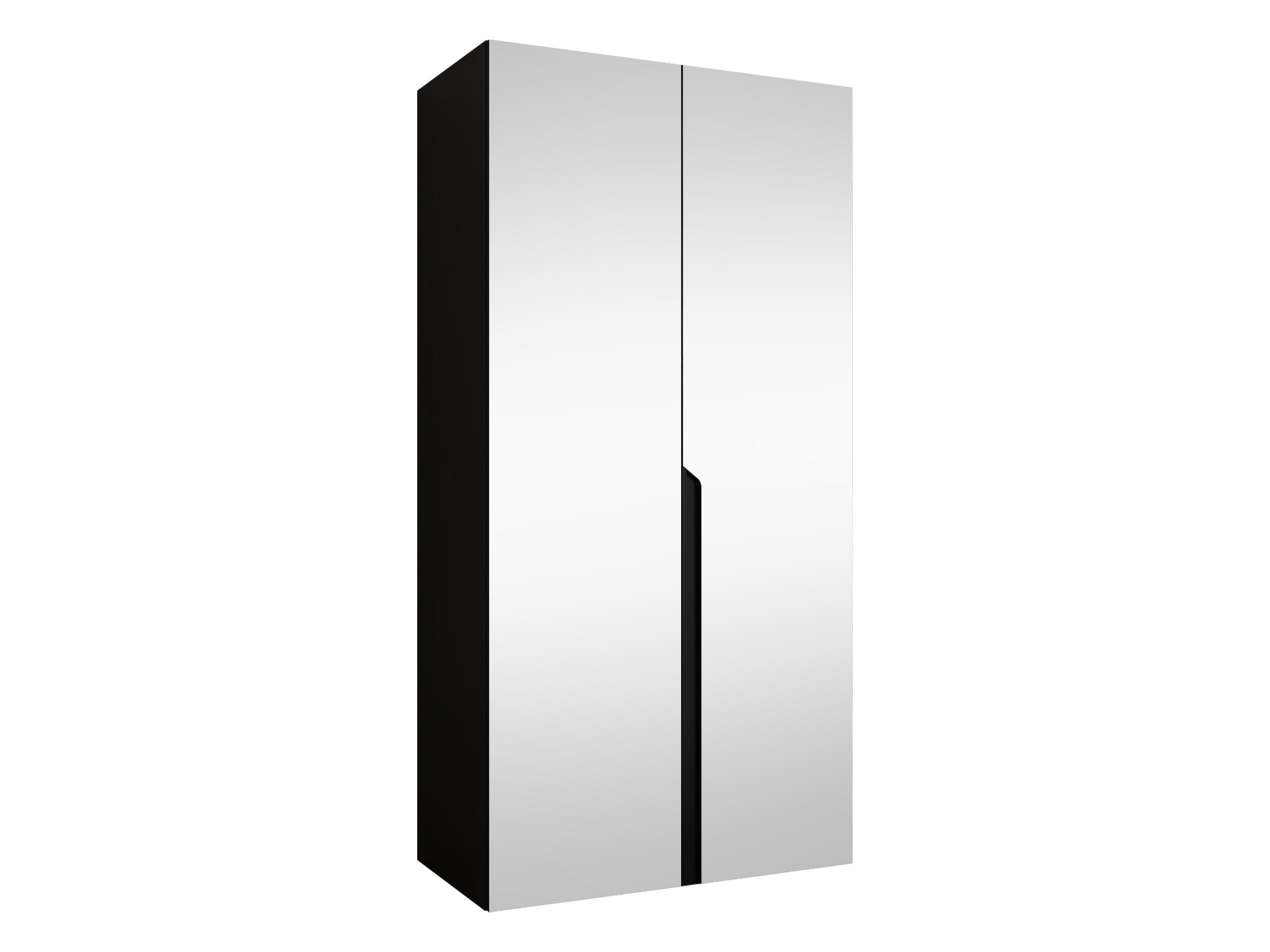 DREHTÜRENSCHRANK Mila III 100 - Schwarz, Holzwerkstoff/Kunststoff (100/202/52cm) - MIRJAN24