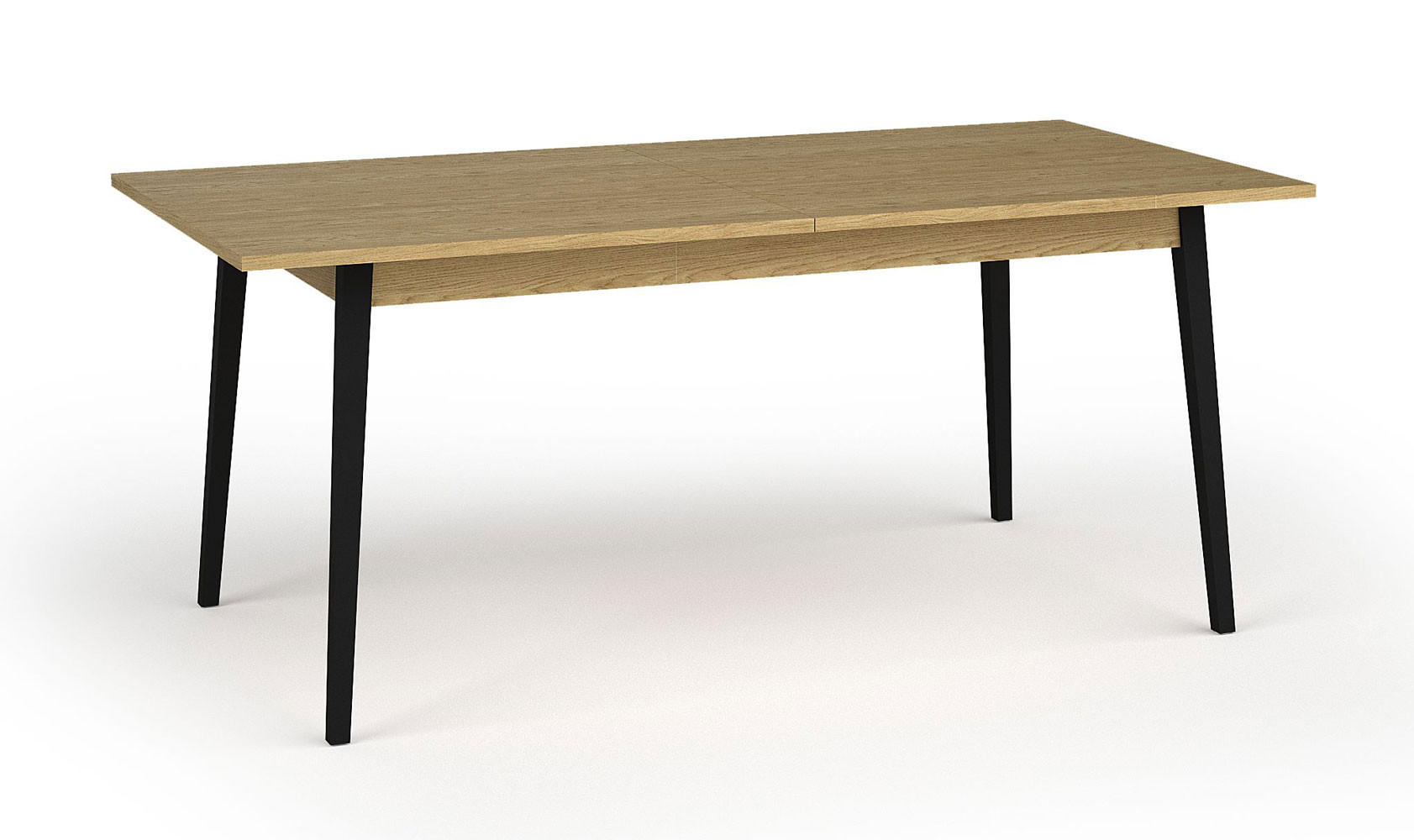 ESSTISCH Mond Eiche Baltic / anthrazit 160-200 / 90 / 75,5cm - Eichefarben/Anthrazit, Holz/Holzwerkstoff (90/200/75cm) - Feldmann-Wohnen