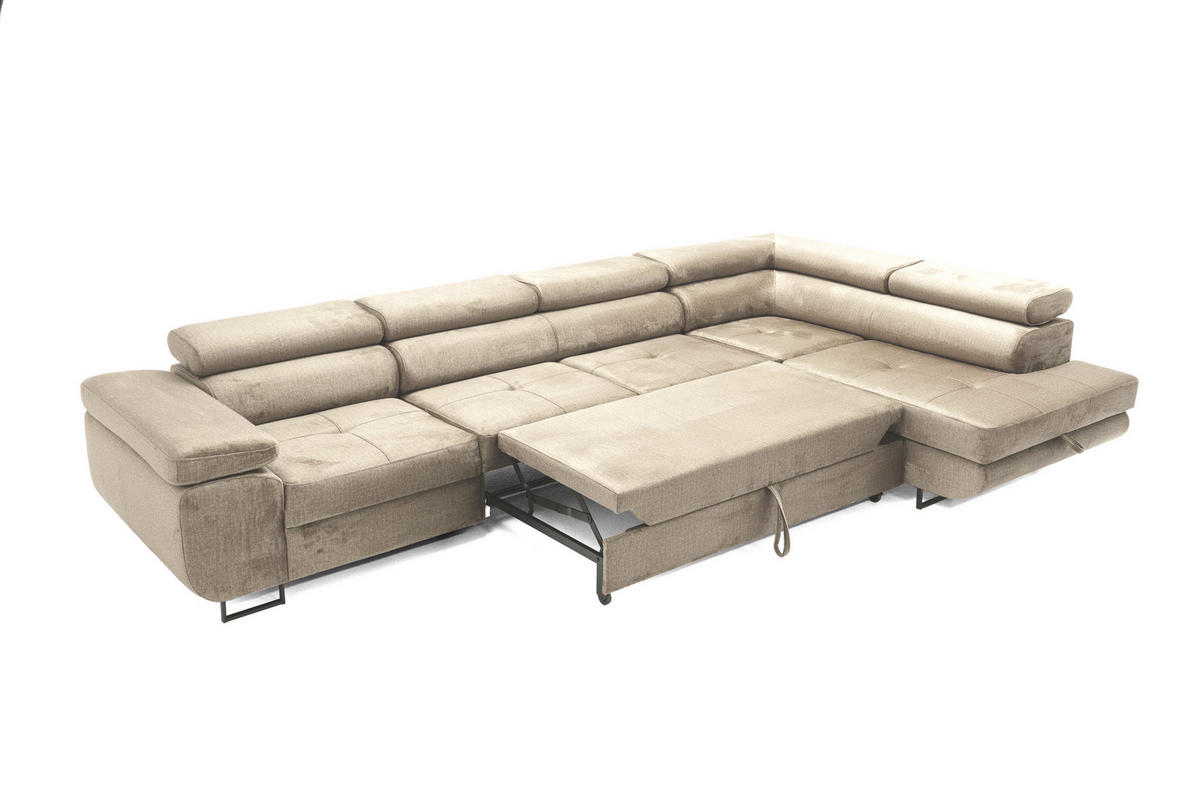 ECKSOFA WILD MAXI Rechts Beige - Beige, Holz (203/350cm) - Muffo
