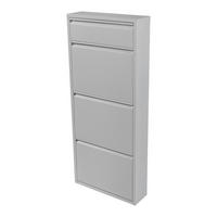 SCHUHKIPPER Sokndal - Weiß, Metall (50/118/15cm) - [en.casa]