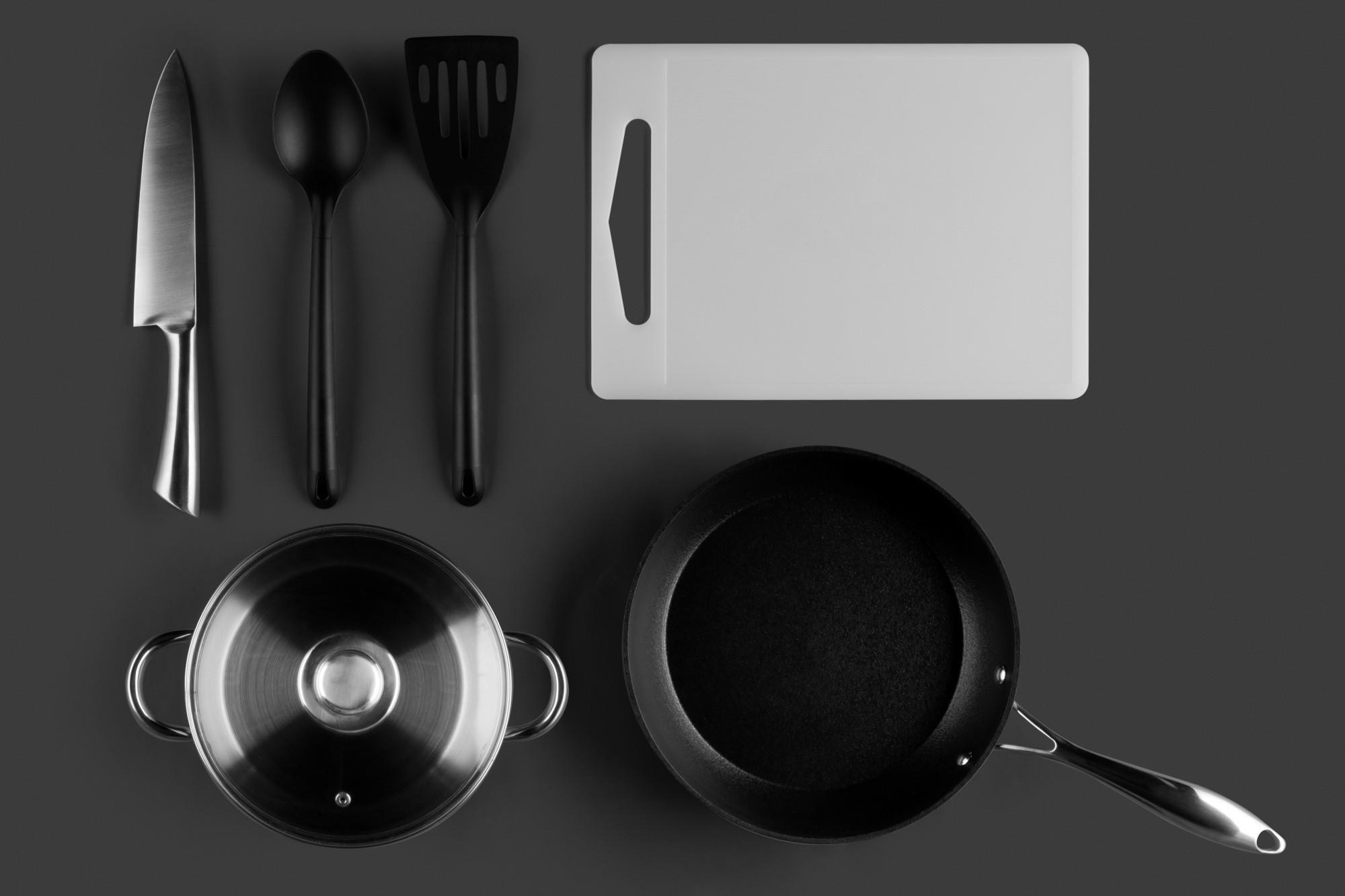 KOCHSET Starter 6-teilig - Schwarz, Metall (46cm)