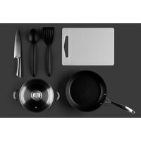 KOCHSET Starter 6-teilig - Schwarz, Metall (46cm)