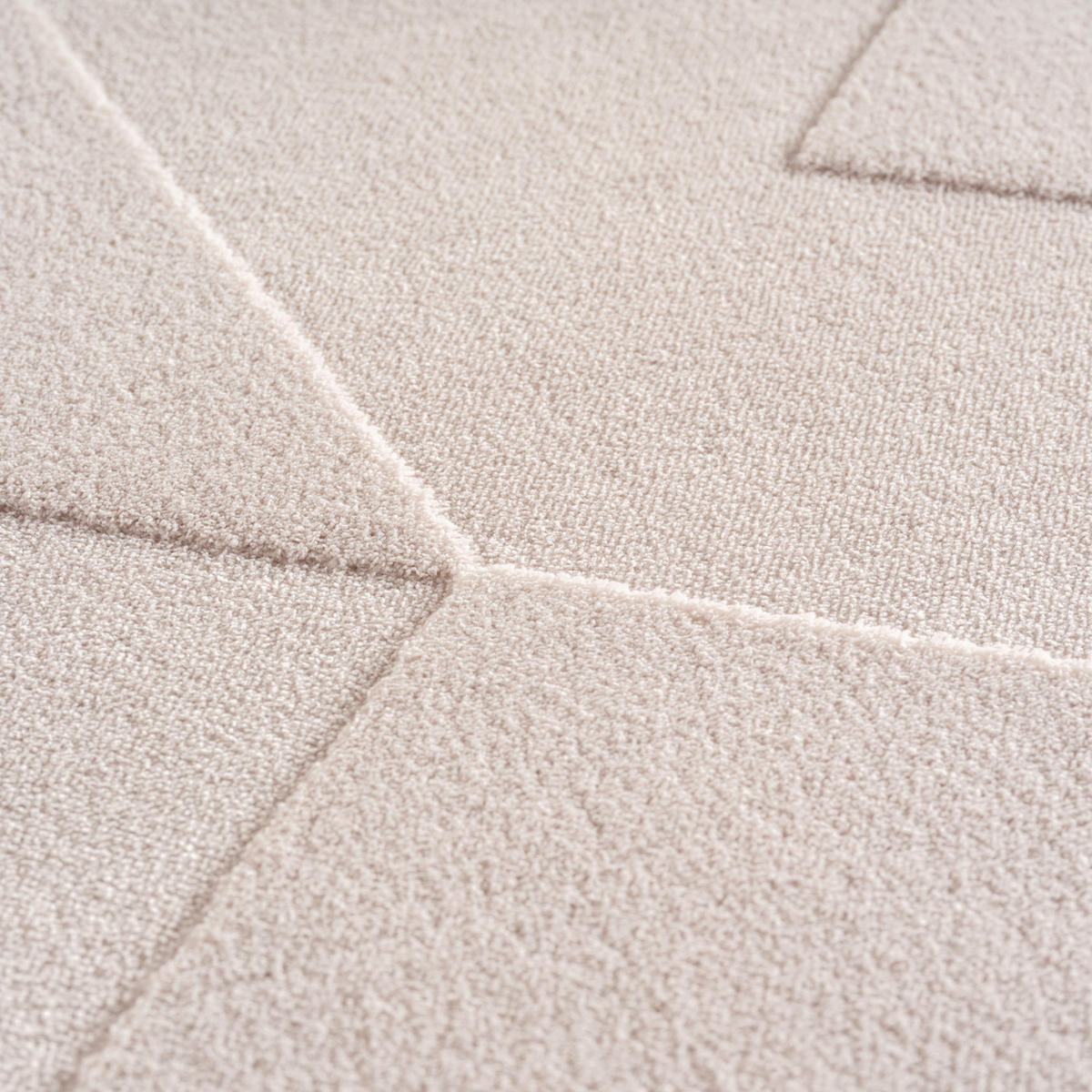 TEPPICH Schlafzimmer Geometrisch Elegant Waschbar Esszimmer Creme 160x230 cm – LAVAREDO - Beige, Textil (160/230cm) - KADIMA DESIGN