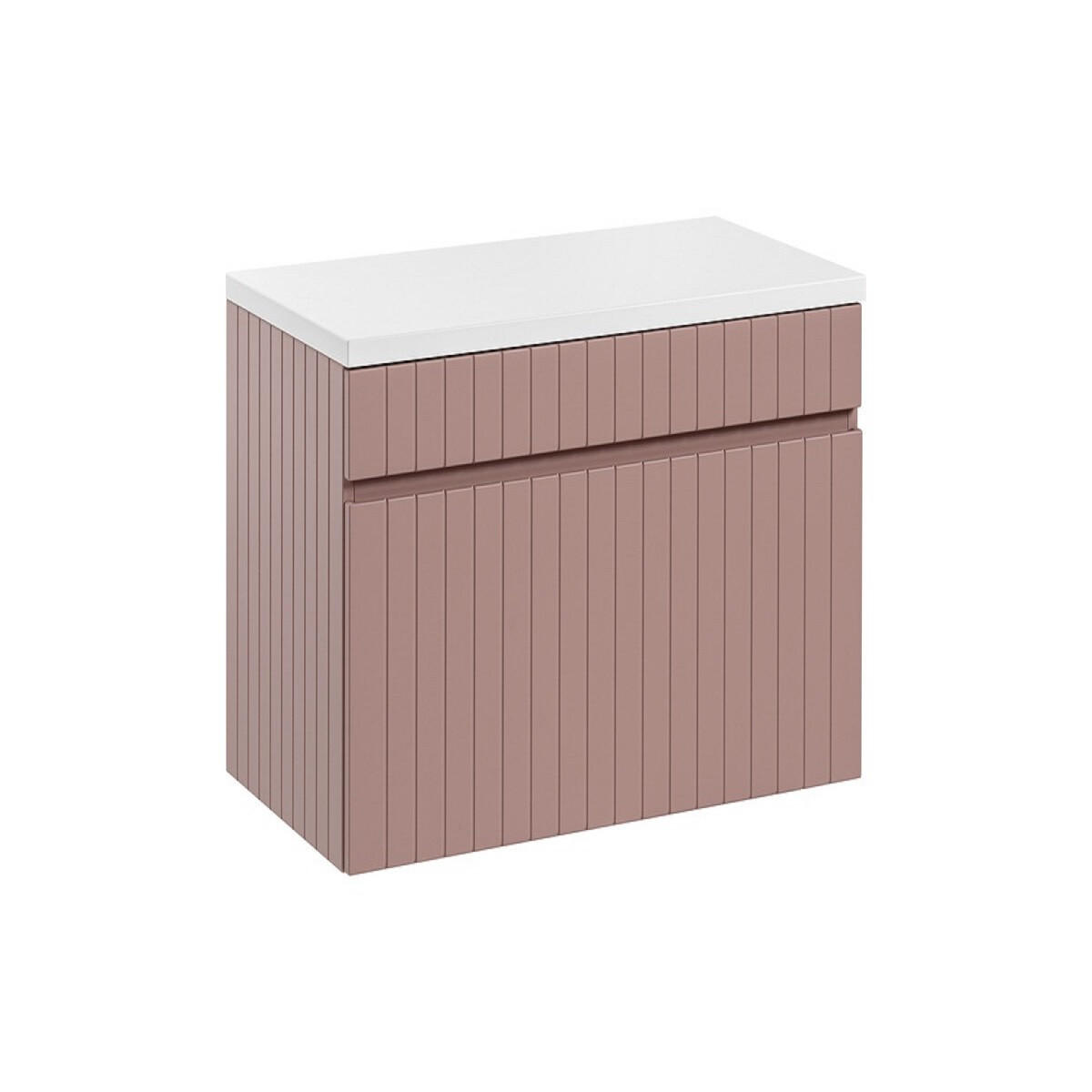 XXXLutz Waschtischunterschrank Rosa, Weiß 80x46x46 cm