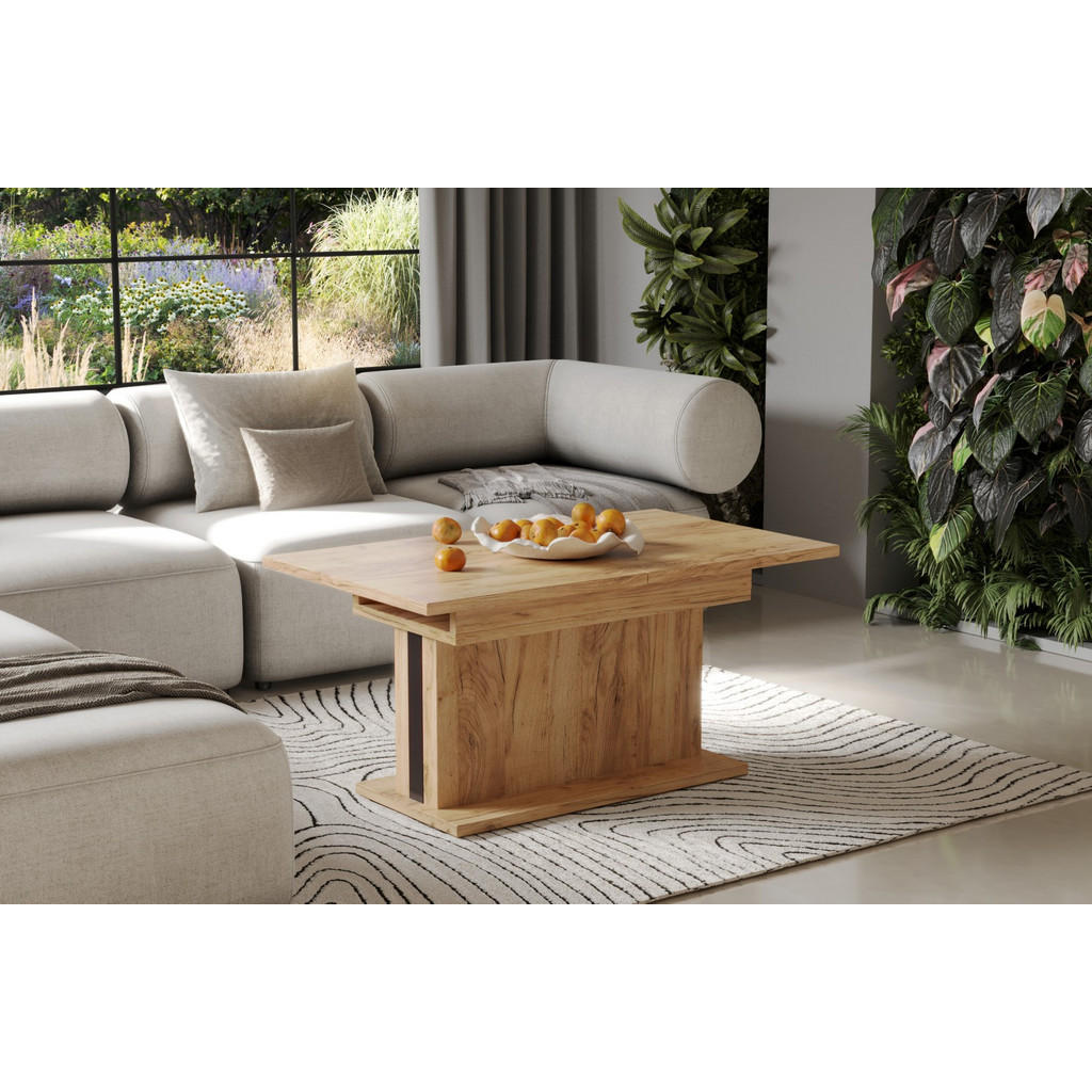Thumbnail - Endo-Moebel Couchtisch, Eiche Bianco, Holzwerkstoff, Rechteckig,Rechteckig, 65x58x110 cm, Wohnzimmer, Wohnzimmertische, ...