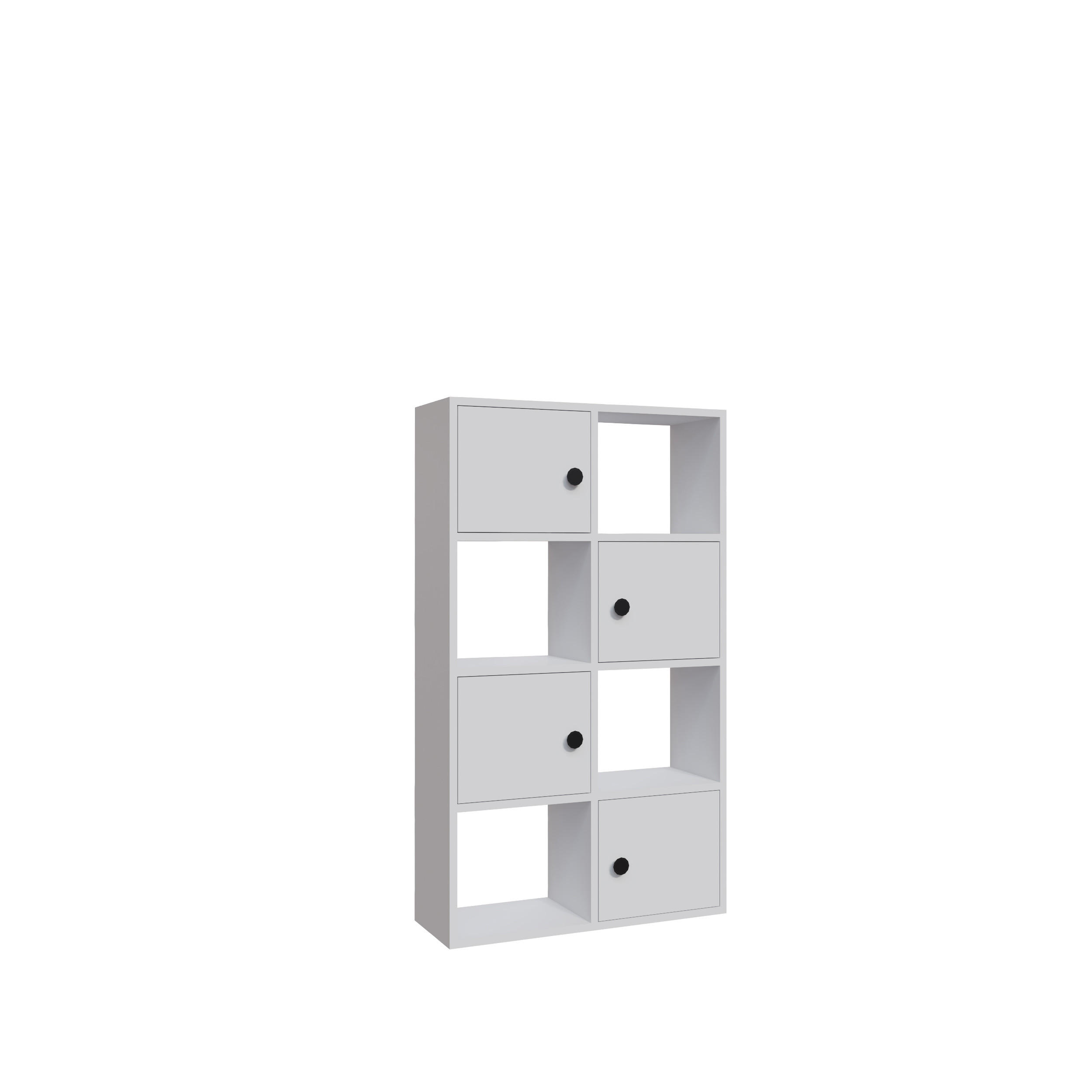 BÜCHERREGAL Tasso Weiss - Weiß, Holzwerkstoff (25/124.5/72cm) - Decorotika