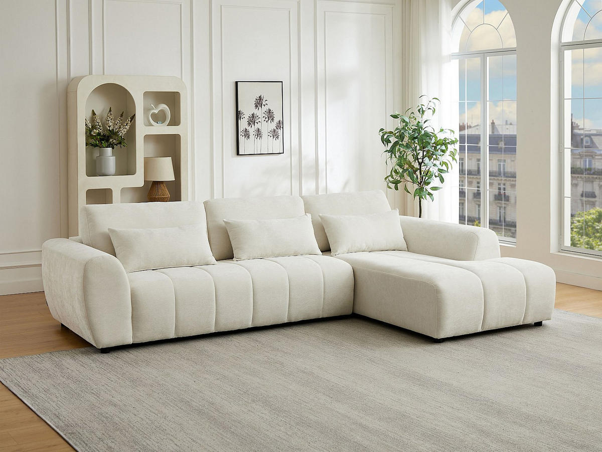 SOFA ohne Schlafmöglichkeit - -Sitzer - Stoff - Beige - - Beige, Textil (303/103/196cm) - Vente-Unique