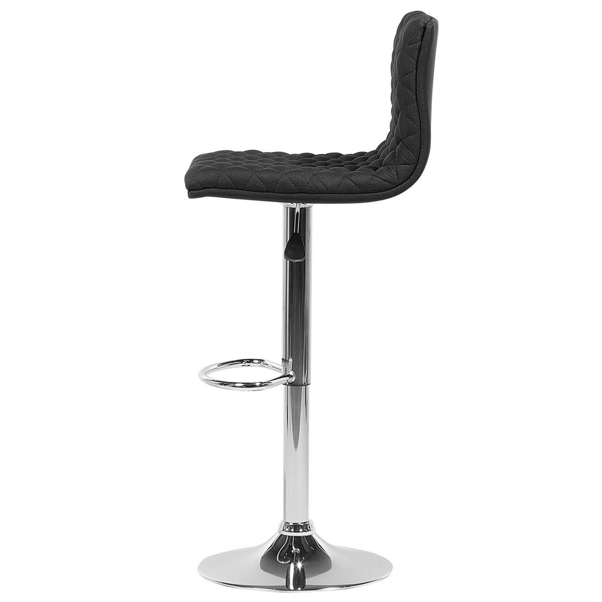 BARHOCKER 2er-Set Polsterbezug Schwarz Orlando - Schwarz, Textil/Metall (38/110/38cm) - Beliani