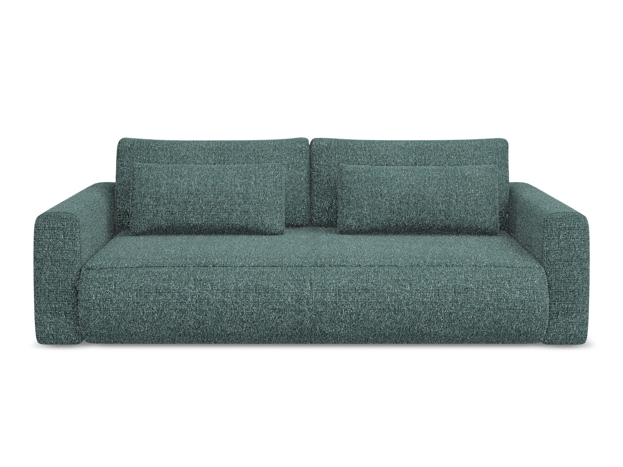 3-SITZER SOFA mit Schlaffunktion Strukturstoff Stoff Blau - Blau/Blaugrau, Kunststoff/Textil (238/82/105cm) - Makamii