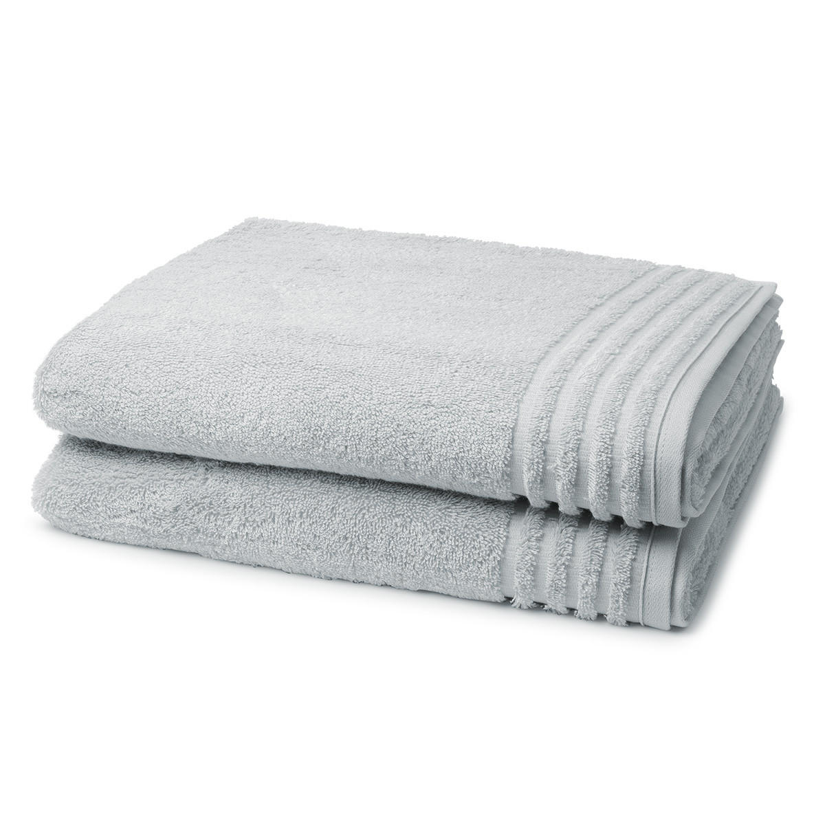 DUSCHTUCH Vienna Style Supersoft 2er-Set - Hellgrau, Textil (50/100cm) - Vossen