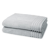 DUSCHTUCH Vienna Style Supersoft 2er-Set - Hellgrau, Textil (50/100cm) - Vossen
