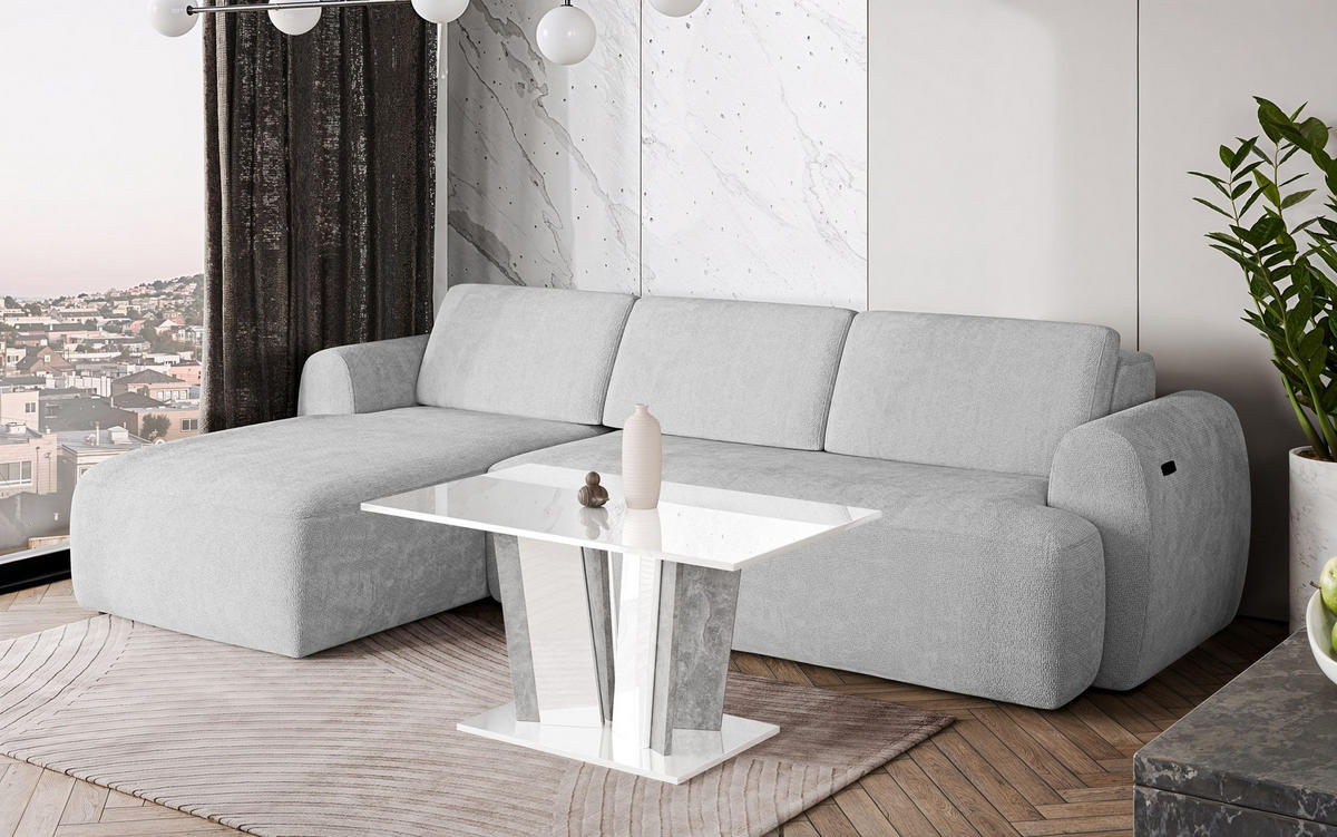 COUCHTISCH 100 cm in Weiß glänzend - Weiß Hochglanz, Holzwerkstoff (60/100/55cm) - Home Collective
