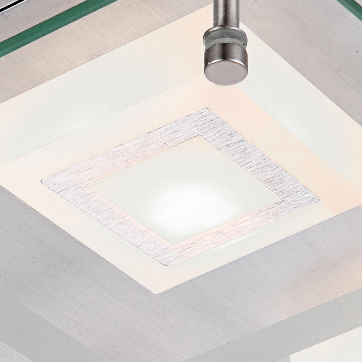 LED DECKENLEUCHTE Daniele Chrom Silber - Silberfarben, Glas (28.5/28.5/7.5cm) - Globo Lighting