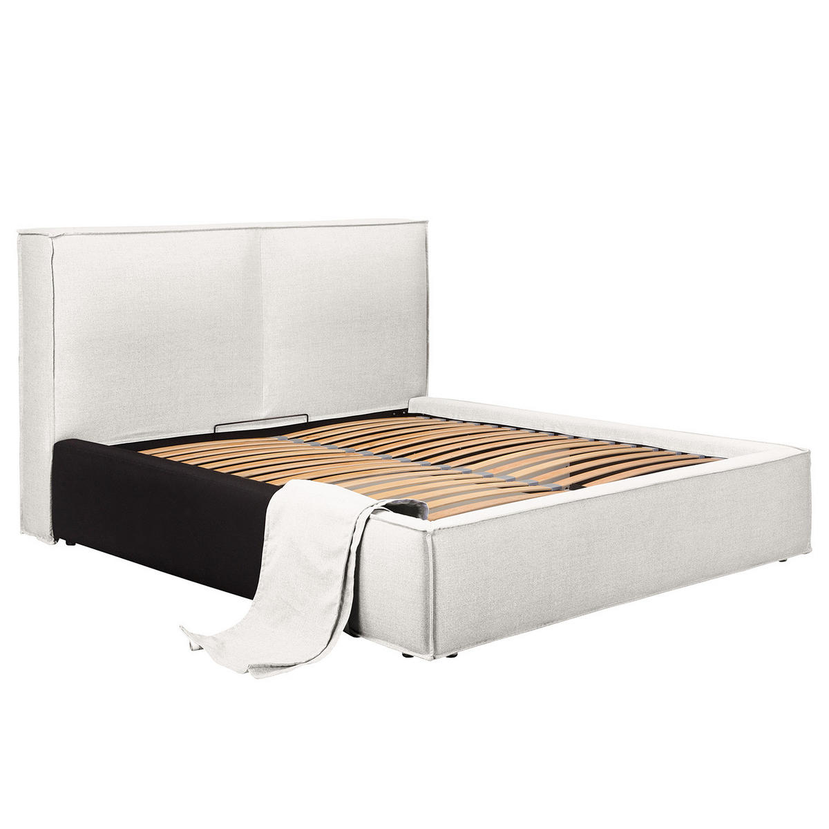POLSTERBETT - Weiß, Textil (160/200cm) - home24