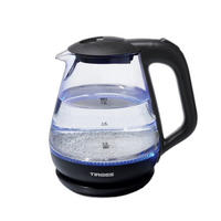 WASSERKOCHER ELEKTRISCH Schwarz 18/18/21 cm TS2708 - Schwarz, Glas (18/21/18cm) - Tiross 