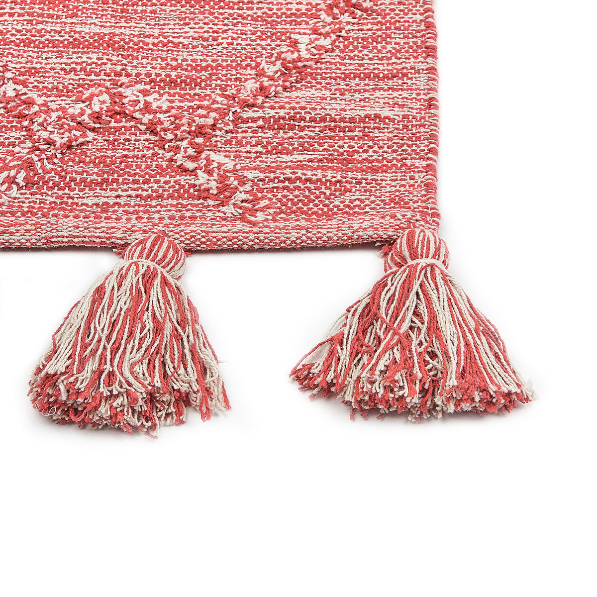KURZFLOR-TEPPICH Nigde 150/80 cm - Rot, Textil (80/150cm) - Beliani