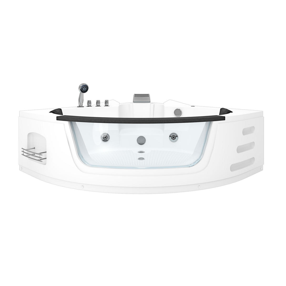 WHIRLPOOL Pool Badewanne Wanne W05-TH 140x140cm - Weiß, Glas/Kunststoff (140/60/140cm) - AcquaVapore by Sandra Jentho