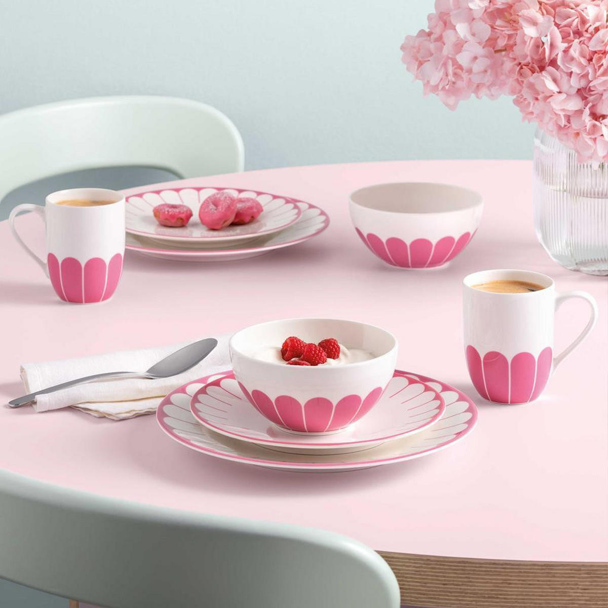 STARTER-SET Fleur Couleur Cassis 8er Set - Pink, Keramik (2/2/2cm) - Villeroy & Boch