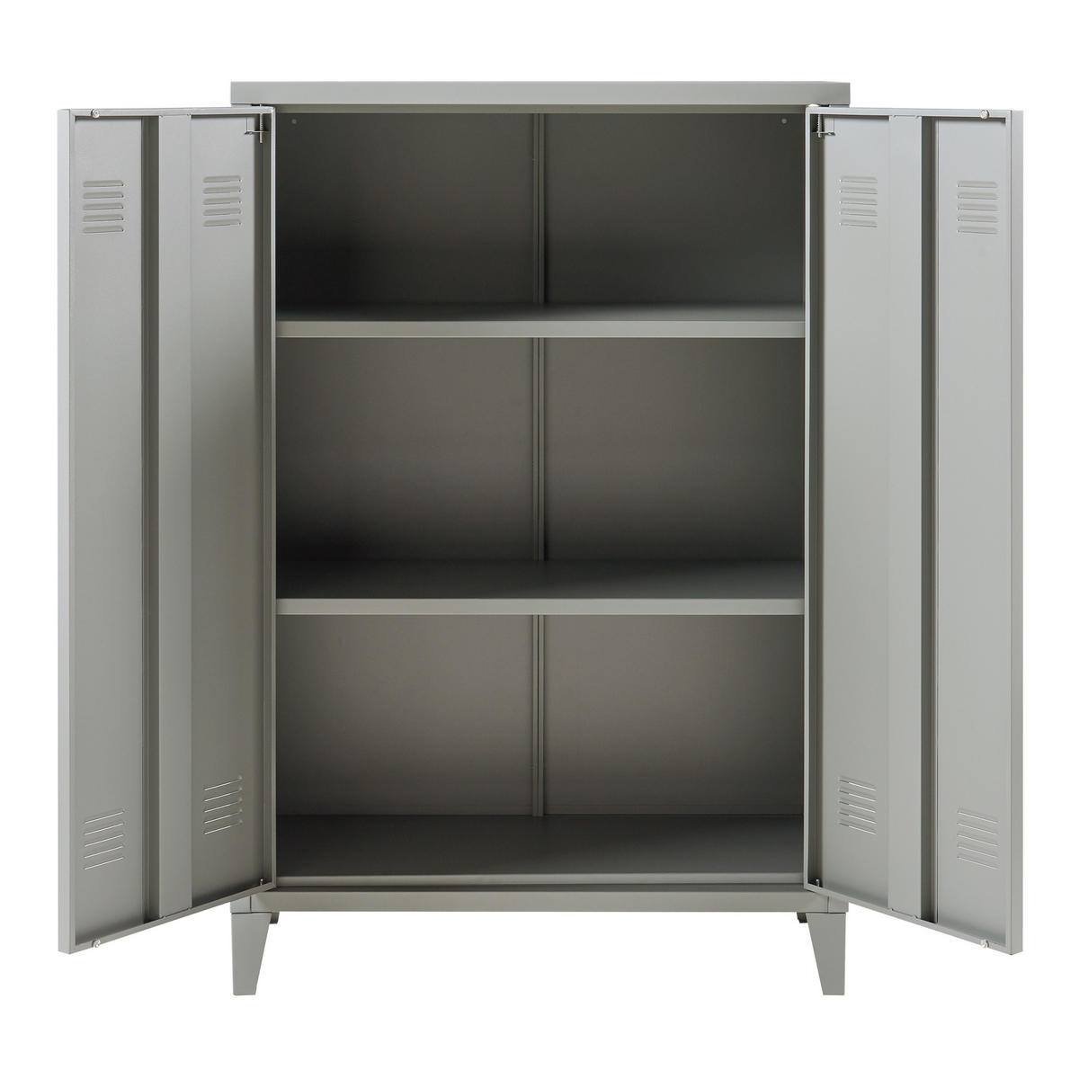 METALLSCHRANK Oripää - Dunkelgrau, Metall (75/110/33cm) - [en.casa]