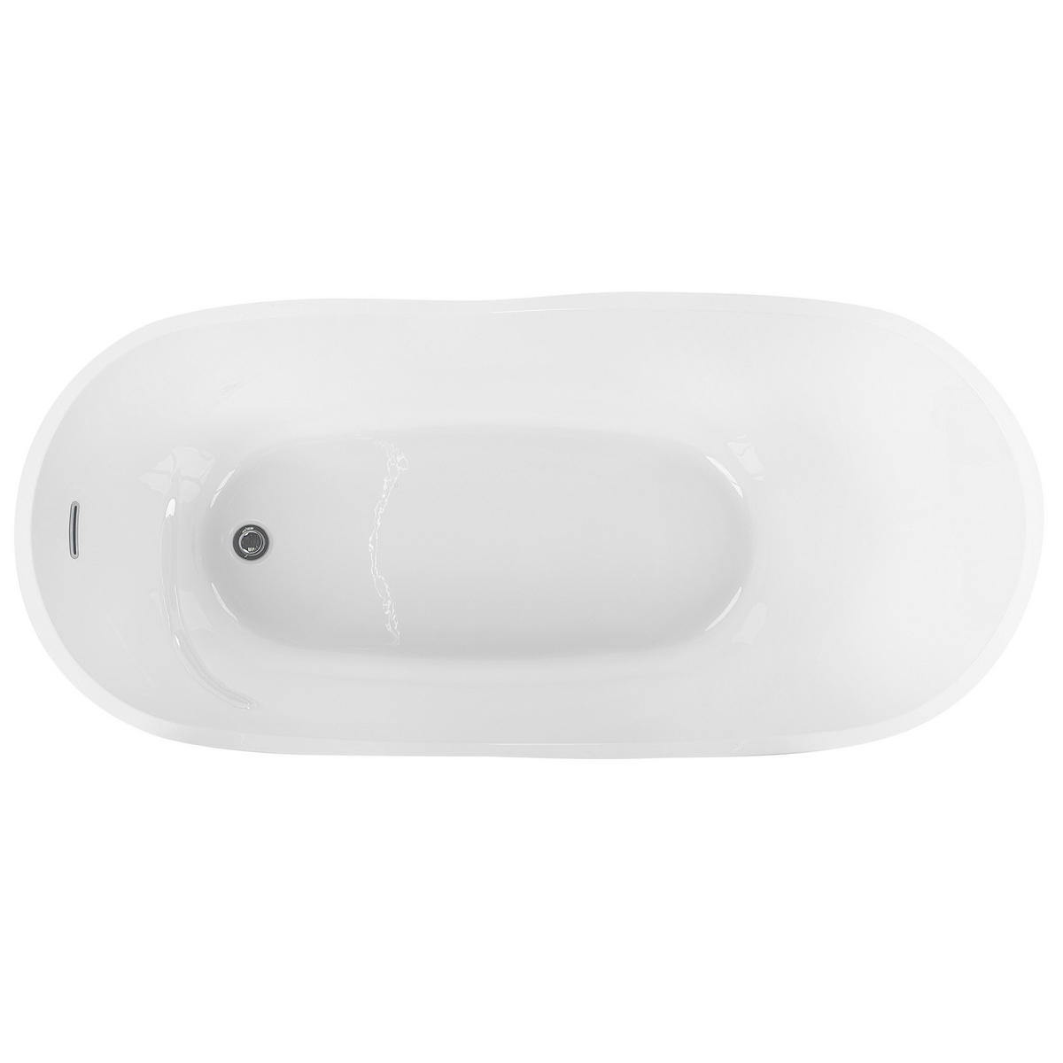 BADEWANNE FREISTEHEND 80x170x74 cm weiß Dulcina - Weiß, Kunststoff (80/74/170cm) - Beliani