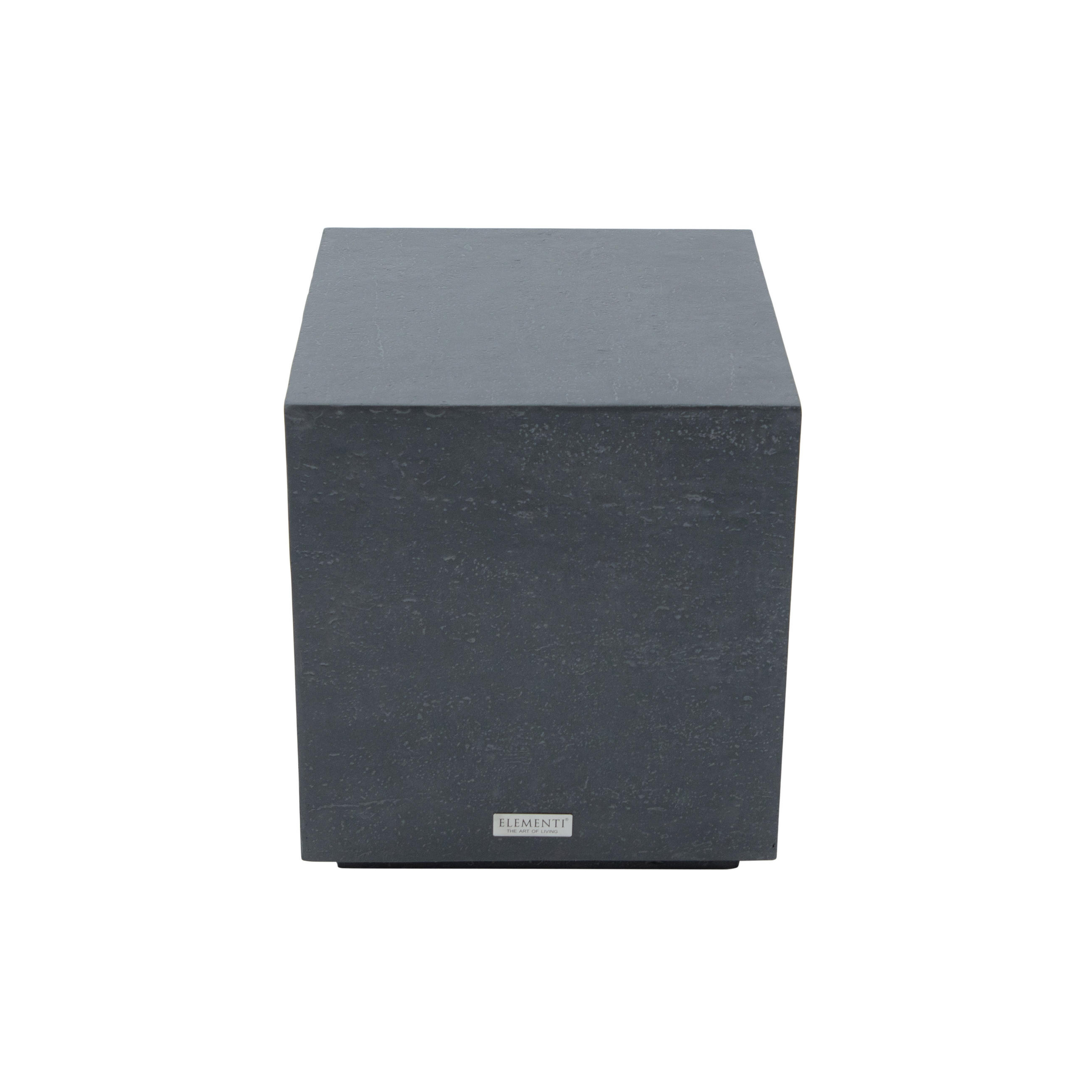 BEISTELLTISCH TEVEREaus GF-Beton, Wetterbeständig, 45x45x51 cm - Dunkelgrau, Naturmaterialien (45/45/51cm) - Elementi