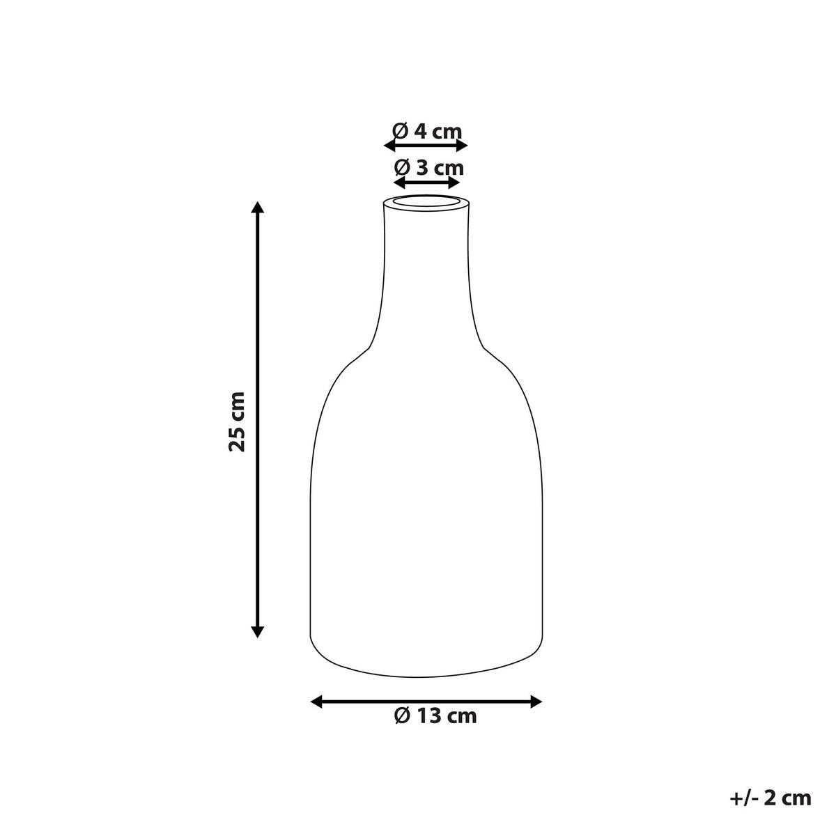 BLUMENVASE Steinzeug weiß Ankon - Weiß, Stein (25cm) - Beliani