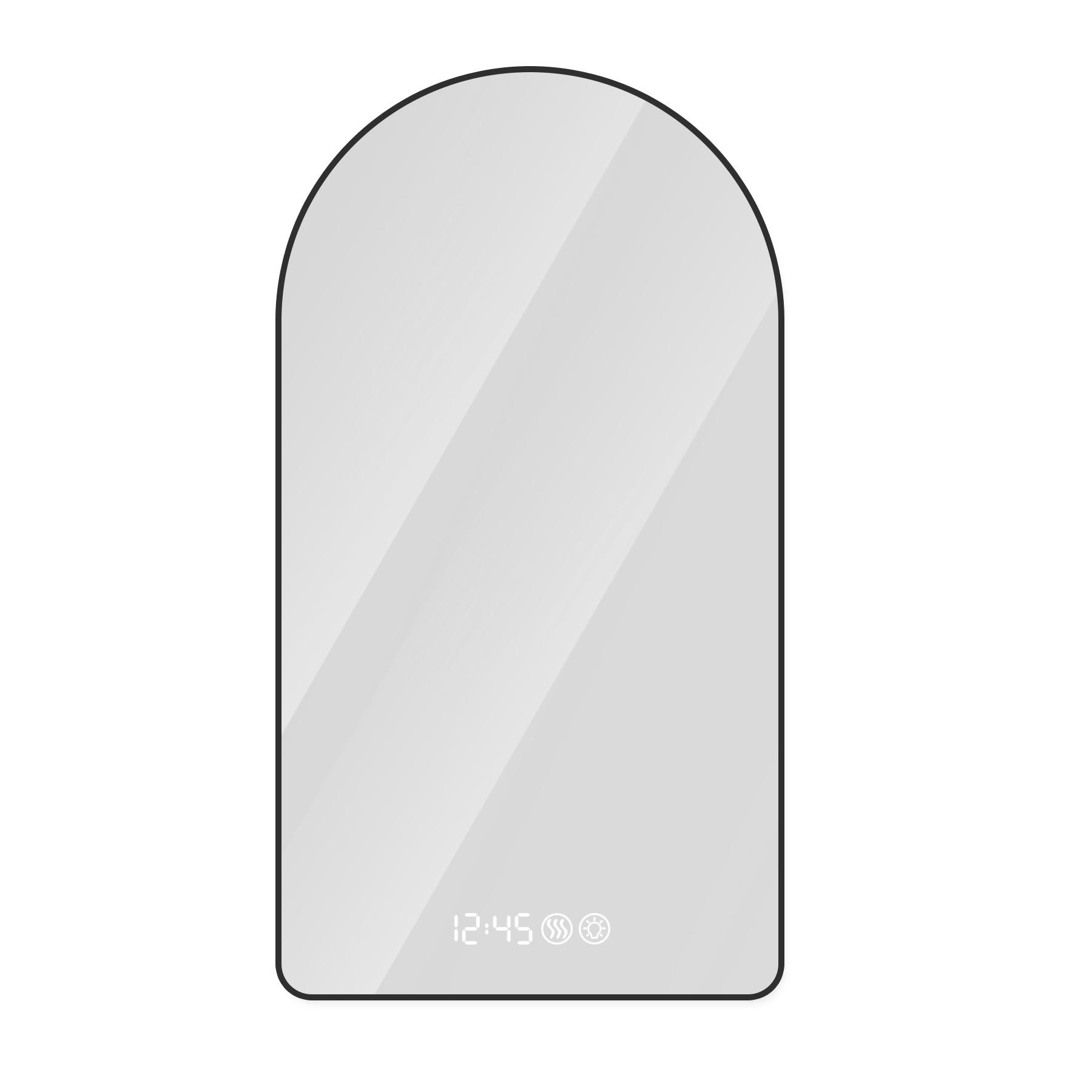 LED Badezimmerspiegel 60x120x3cm Silber mit Touch-Display,3 Lichtfarben,Entspiegelung - Silberfarben, Glas (60/120/3cm) - Modfu