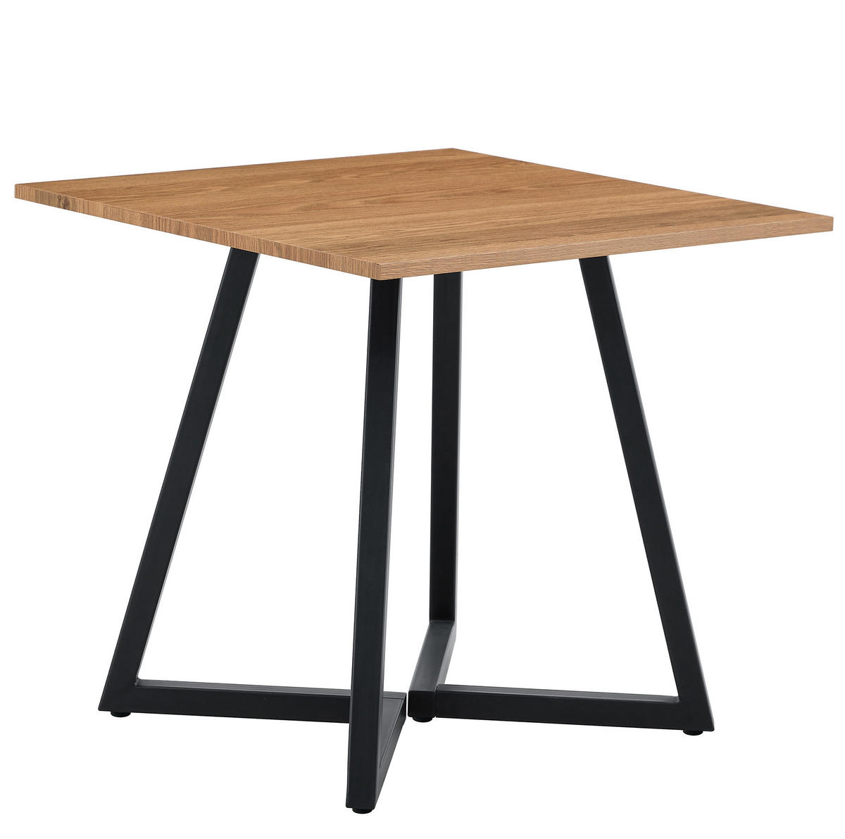 ESSTISCH 80/80/75 cm aus Holz und Metall, multifunktional für 4 Personen, Schwarz/Braun - Schwarz, Holzwerkstoff (80/80/75cm) - Redom
