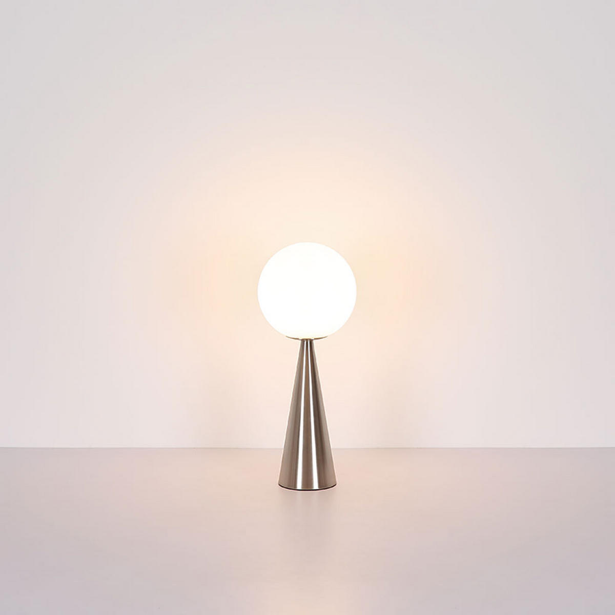 LED TISCHLEUCHTE Metall Silber - Silberfarben, Glas (20/20/49.5cm) - Globo Lighting