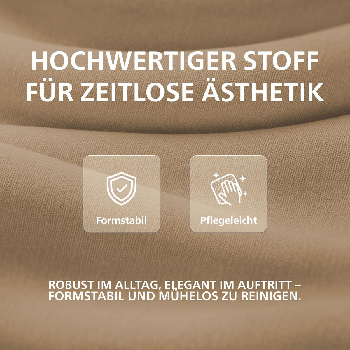 ESSZIMMERSTUHL Stoff Taupe - Taupe/Schwarz, Textil/Metall (54/83/61cm) - CLP