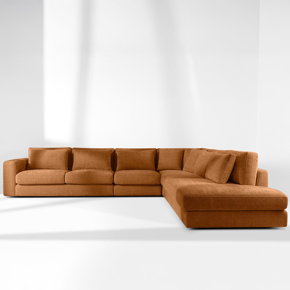 ECKSOFA XL rechts VERUS - Rot, Holz/Holzwerkstoff (377/328cm) - KONSIMO®