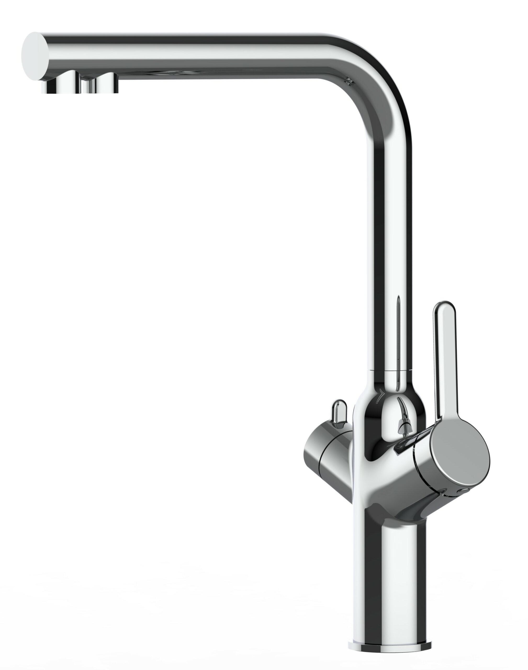 3-WEGE-KÜCHENARMATUR, Verchromt, 360° schwenkbar - Chromfarben, Metall (22.5/34.8/22.5cm) - VIZIO