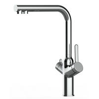 3-WEGE-KÜCHENARMATUR, Verchromt, 360° schwenkbar - Chromfarben, Metall (22.5/34.8/22.5cm) - VIZIO