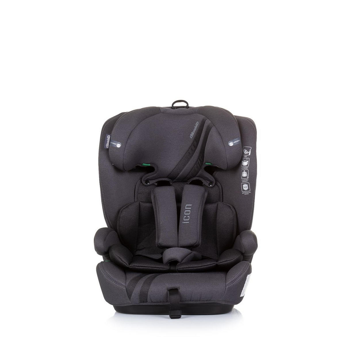 KINDERSITZ Icon i-Size (76-150cm) grau Gruppe 1/2/3 Isofix verstellbar - Grau, Kunststoff (44/61/45cm) - Chipolino