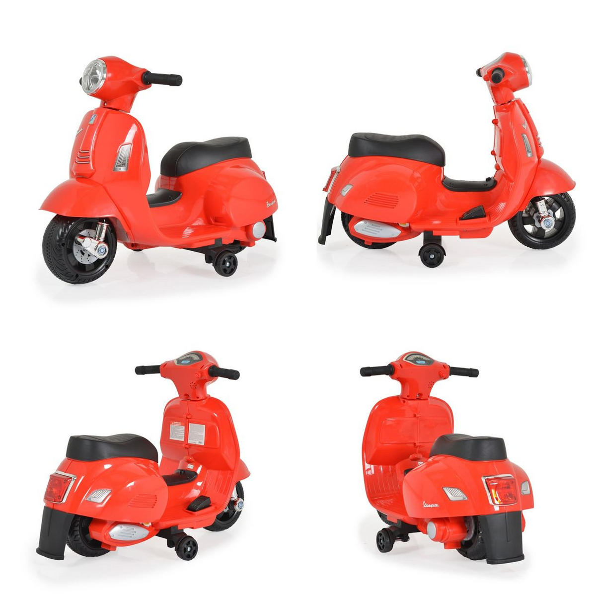 ELEKTROMOTORRAD Vespa rot GTS Super Sport, Roller, Frontleuchten, Hupe - Rot, Kunststoff (66/38/52cm) - Moni